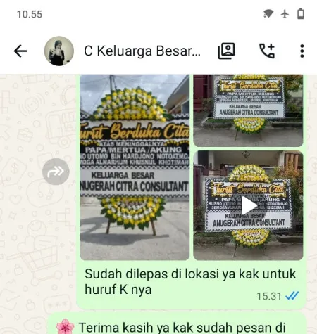 Pengiriman Papan Bunga Duka Sukanegara Pontang